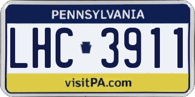 PA license plate LHC3911
