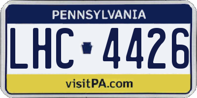 PA license plate LHC4426