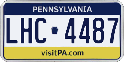 PA license plate LHC4487