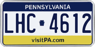 PA license plate LHC4612