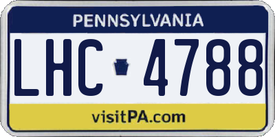 PA license plate LHC4788