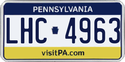 PA license plate LHC4963