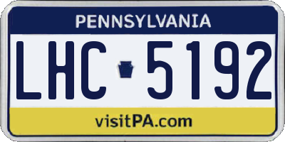 PA license plate LHC5192
