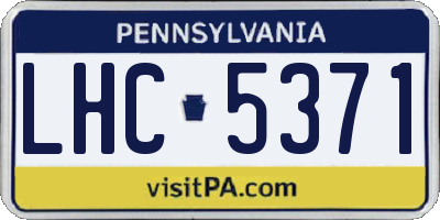 PA license plate LHC5371