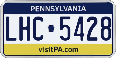 PA license plate LHC5428