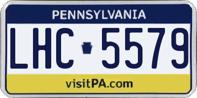 PA license plate LHC5579