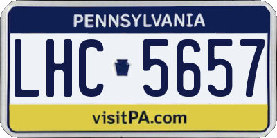 PA license plate LHC5657