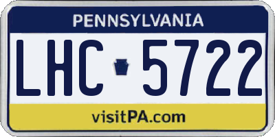PA license plate LHC5722