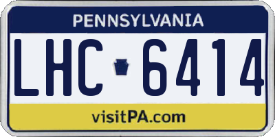 PA license plate LHC6414