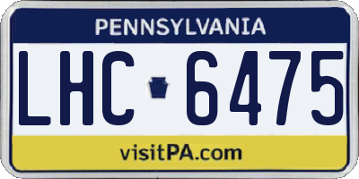 PA license plate LHC6475