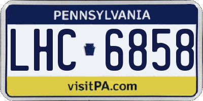 PA license plate LHC6858
