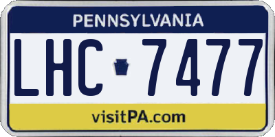PA license plate LHC7477