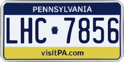 PA license plate LHC7856