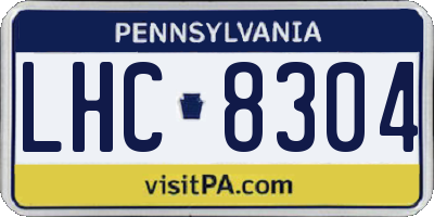 PA license plate LHC8304