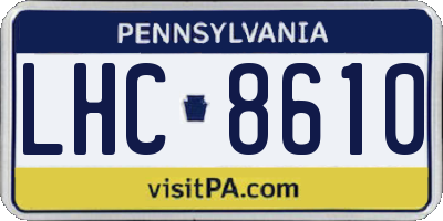 PA license plate LHC8610