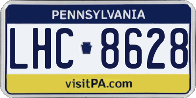 PA license plate LHC8628