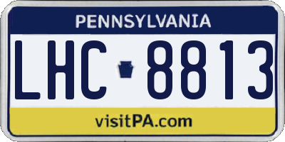 PA license plate LHC8813