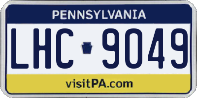 PA license plate LHC9049