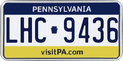 PA license plate LHC9436