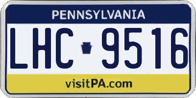 PA license plate LHC9516