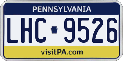 PA license plate LHC9526