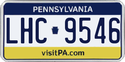 PA license plate LHC9546