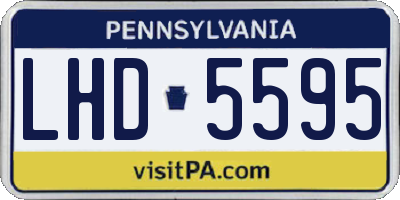 PA license plate LHD5595