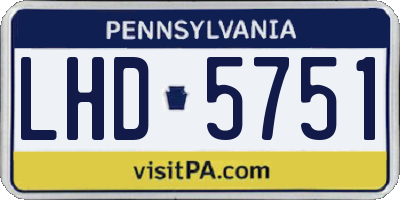 PA license plate LHD5751