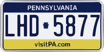 PA license plate LHD5877