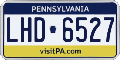PA license plate LHD6527