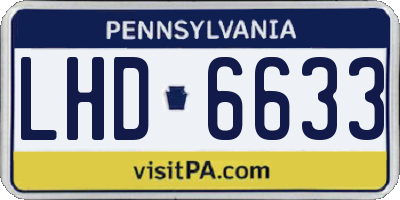 PA license plate LHD6633