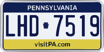 PA license plate LHD7519
