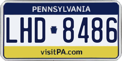 PA license plate LHD8486