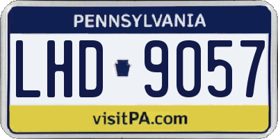 PA license plate LHD9057