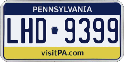 PA license plate LHD9399