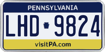PA license plate LHD9824