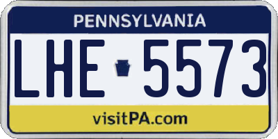 PA license plate LHE5573