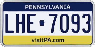 PA license plate LHE7093