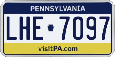 PA license plate LHE7097