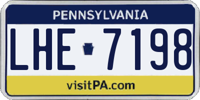 PA license plate LHE7198