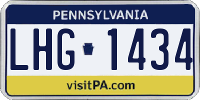 PA license plate LHG1434