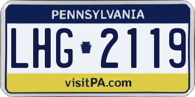 PA license plate LHG2119