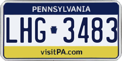 PA license plate LHG3483