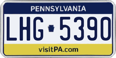 PA license plate LHG5390