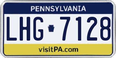 PA license plate LHG7128