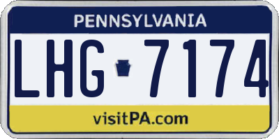 PA license plate LHG7174