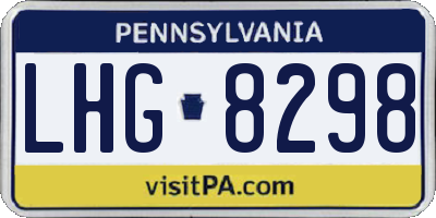 PA license plate LHG8298