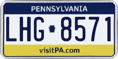 PA license plate LHG8571