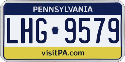 PA license plate LHG9579
