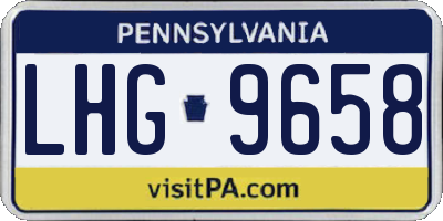 PA license plate LHG9658